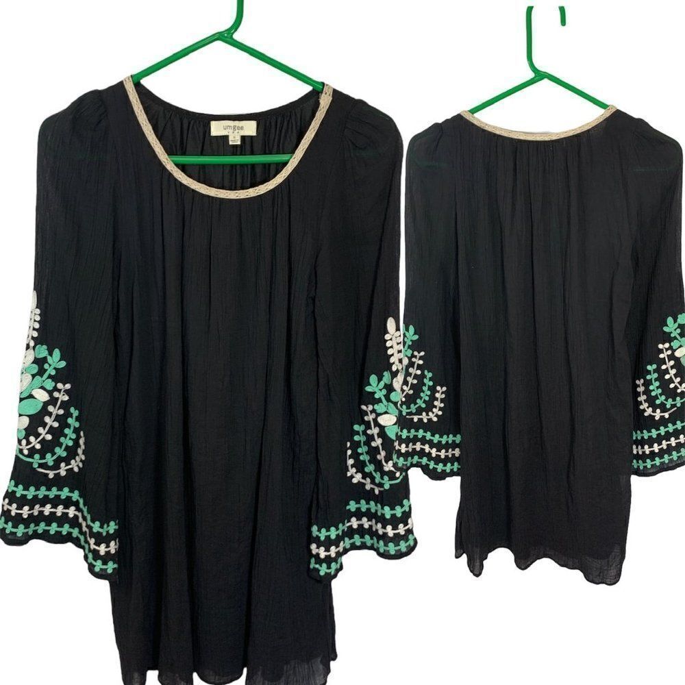 Umgee 3/4 Bell Sleeve Midi Dress